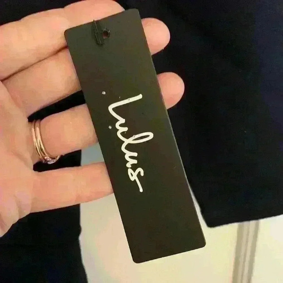 NWT Lulus Tip the Scallops Navy Scalloped Skater Dress, Womens Size Small - Picture 7 of 14